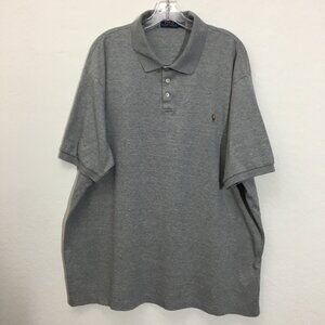 Ralph Lauren Mens Polo Short Sleeve Size 3XL Tall Gray Logo